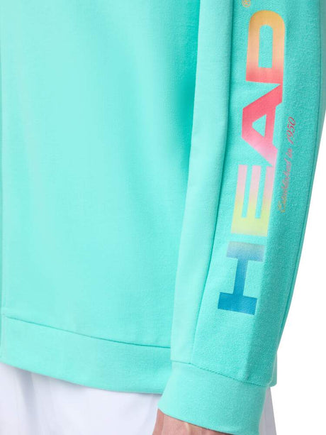 Bluza tenisowa Head Rally Hoodie FZ Men turkusowa
