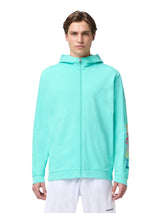 Head Rally Hoodie FZ Men Turquoise Tennis Sweatshirt