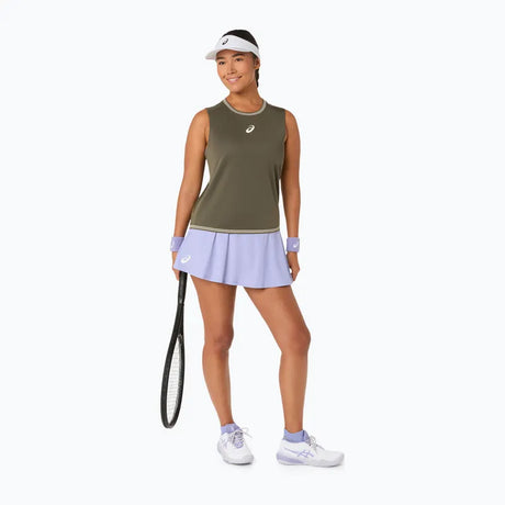 Top tenisowy Asics Game Sleeveless Top oliwkowy