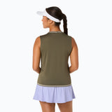 Top tenisowy Asics Game Sleeveless Top oliwkowy