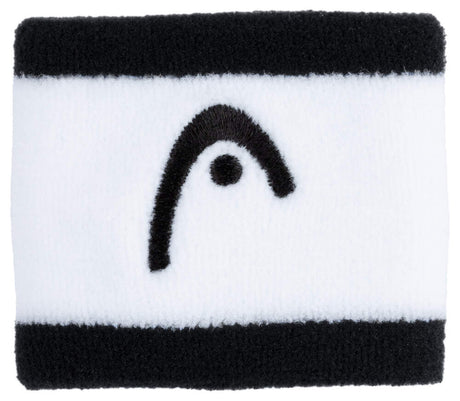 Frotki tenisowe Head Wristband Striped 2.5" biało-czarne