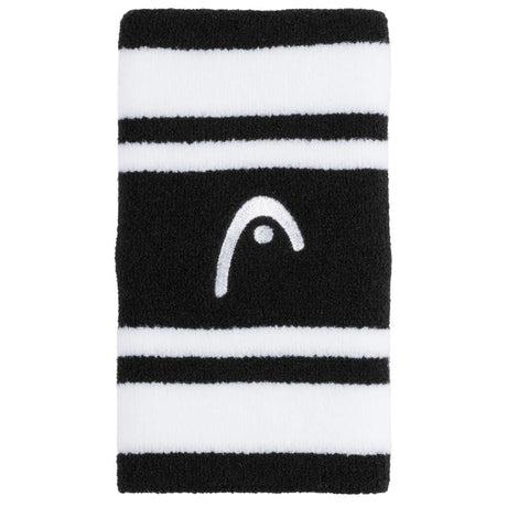 Frotki tenisowe Head Wristband Striped 5" czarno-białe
