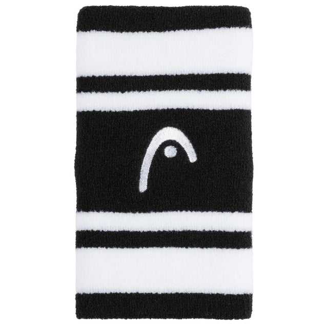 Frotki tenisowe Head Wristband Striped 5" czarno-białe