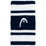 Frotki tenisowe Head Wristband Striped 5" granatowo-białe