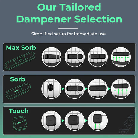 Tłumik Wibrastop ADV Multi-Feel Dampeners czarno-białe