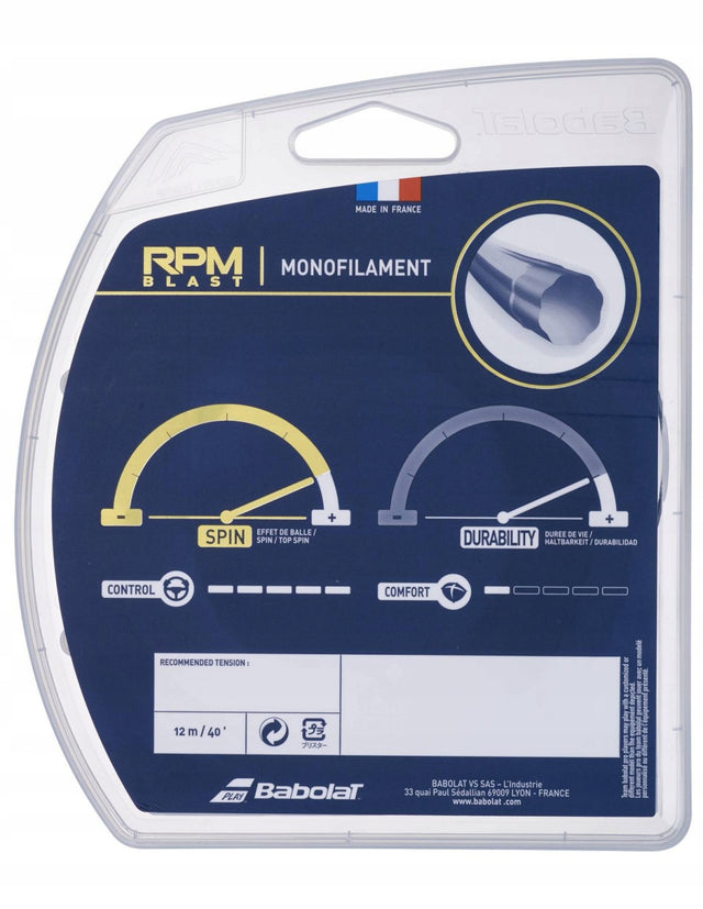 Naciąg tenisowy Babolat RPM Blast 12m czarny