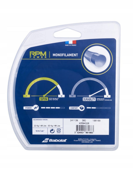 Naciąg tenisowy Babolat RPM Power 12m niebieski