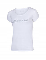 Koszulka tenisowa juniorska Babolat Exercise Tee Girl biała