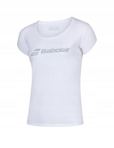Koszulka tenisowa juniorska Babolat Exercise Tee Girl biała