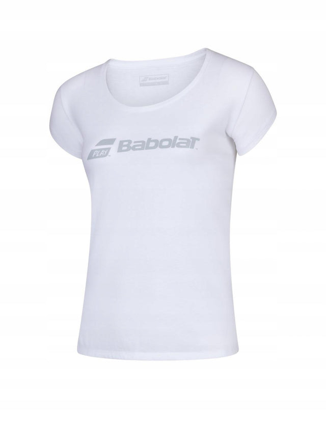 Koszulka tenisowa juniorska Babolat Exercise Tee Girl biała