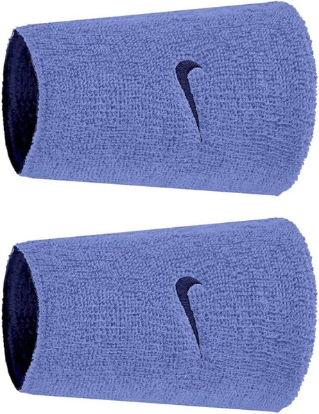 Frotki tenisowe Nike Swoosh Reversible Wristbands niebiesko-granatowe