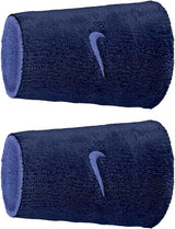 Frotki tenisowe Nike Swoosh Reversible Wristbands niebiesko-granatowe