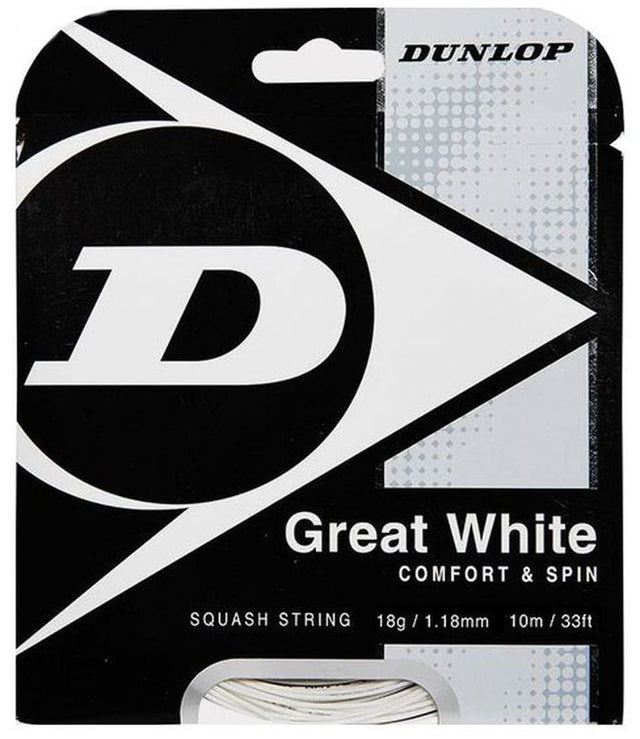 Naciąg do squasha Dunlop Great White biały