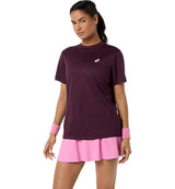 Koszulka tenisowa Asics Court SS Top damska bordowa