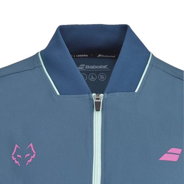 Bluza tenisowa Babolat Jacket J. Lebron niebieska