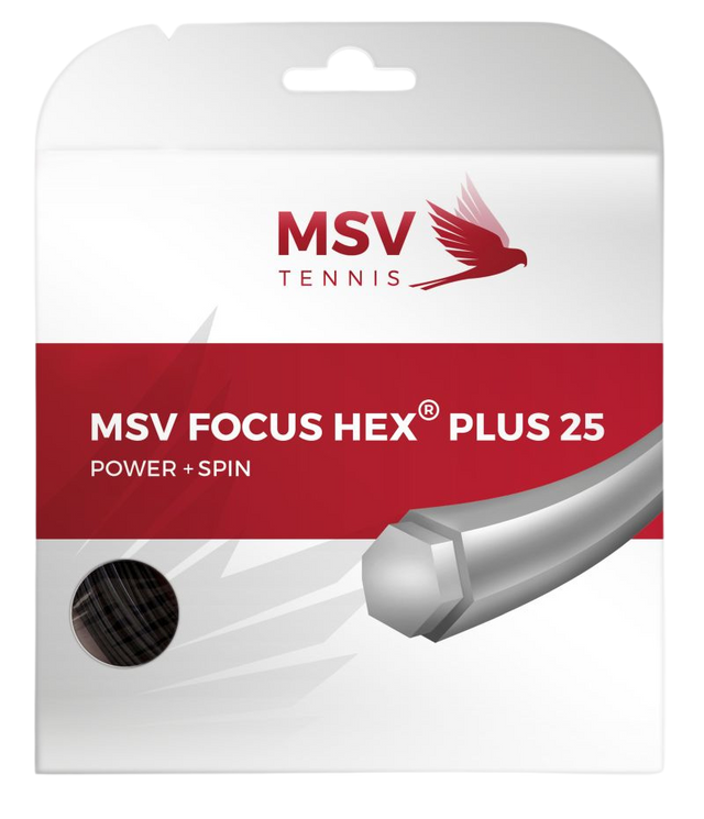 Naciąg tenisowy MSV Focus HEX Plus 25 czarny