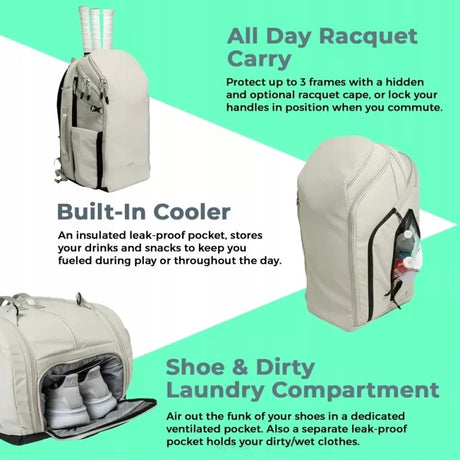 Plecak tenisowy ADV Tennis Backpack v2 Dune