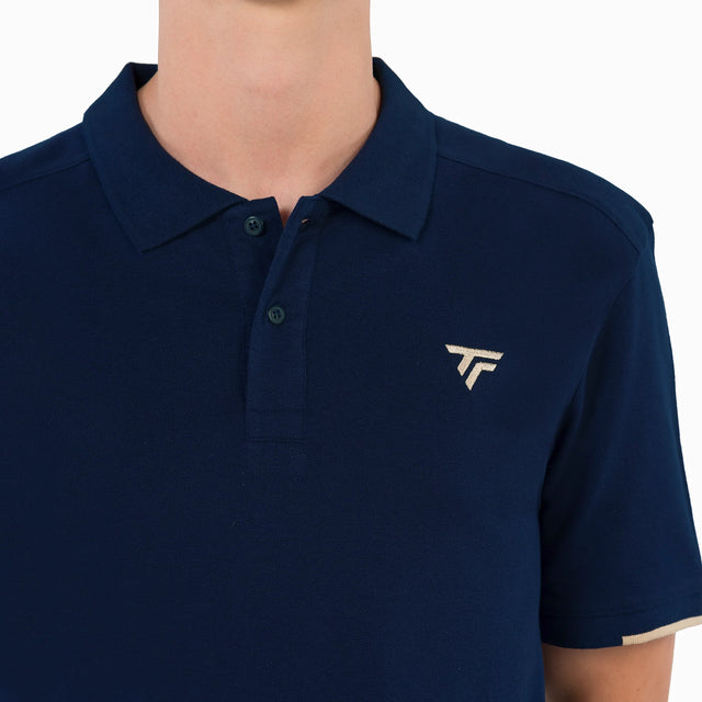 Koszulka tenisowa Tecnifibre Polo Pique granatowa