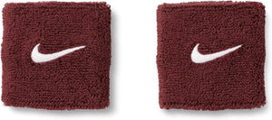 Frotki tenisowe Nike Classic Swoosh Wristbands bordowe