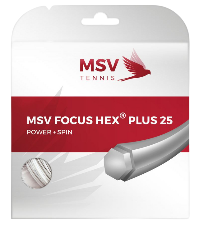 Naciąg tenisowy MSV Focus HEX Plus 25 biały