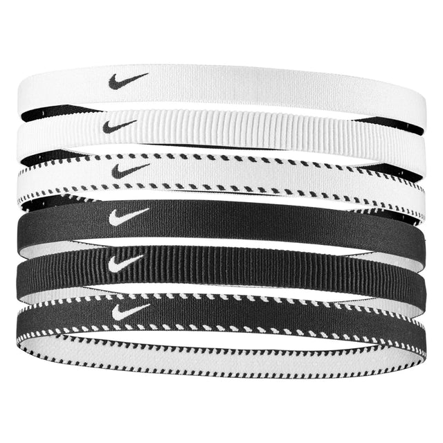 Opaski na głowę Nike Flex Headbands 6P czarno-białe