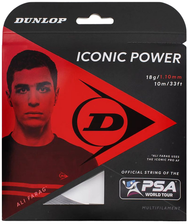 Naciąg do squasha Dunlop Iconic Power czarny