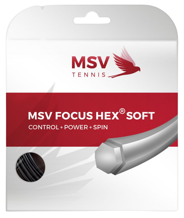 Naciąg tenisowy MSV Focus HEX Soft czarny