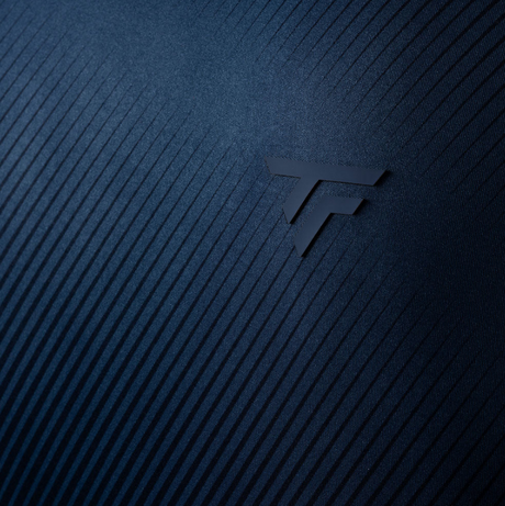 Koszulka tenisowa Tecnifibre X-Loop Tee paski granatowa