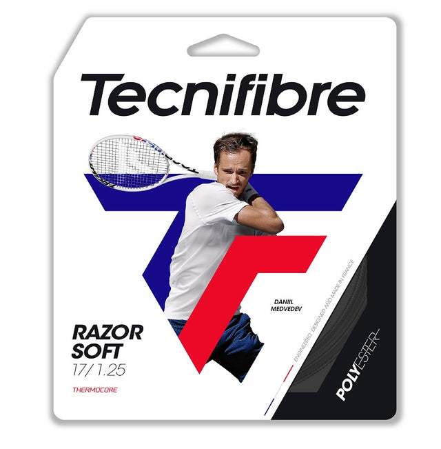Naciąg tenisowy Tecnifibre Razor Soft czarny
