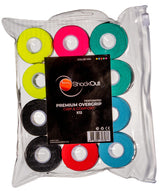 Owijki wierzchnie do padla ShockOut Perforated 12 sztuk wielokolorowe