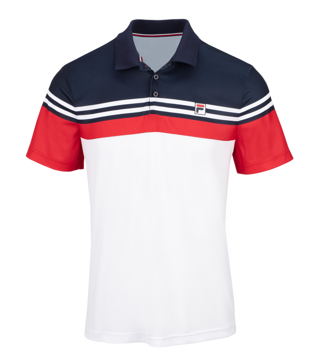 Koszulka tenisowa Fila Polo Paul granatowo-biała
