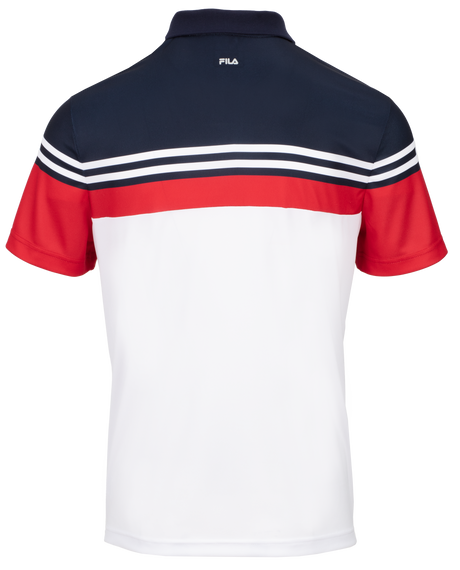 Koszulka tenisowa Fila Polo Paul granatowo-biała