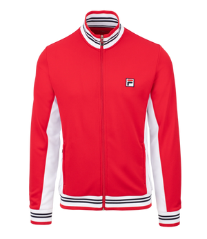 Bluza tenisowa Fila Jacket Bjorn czerwono-biała