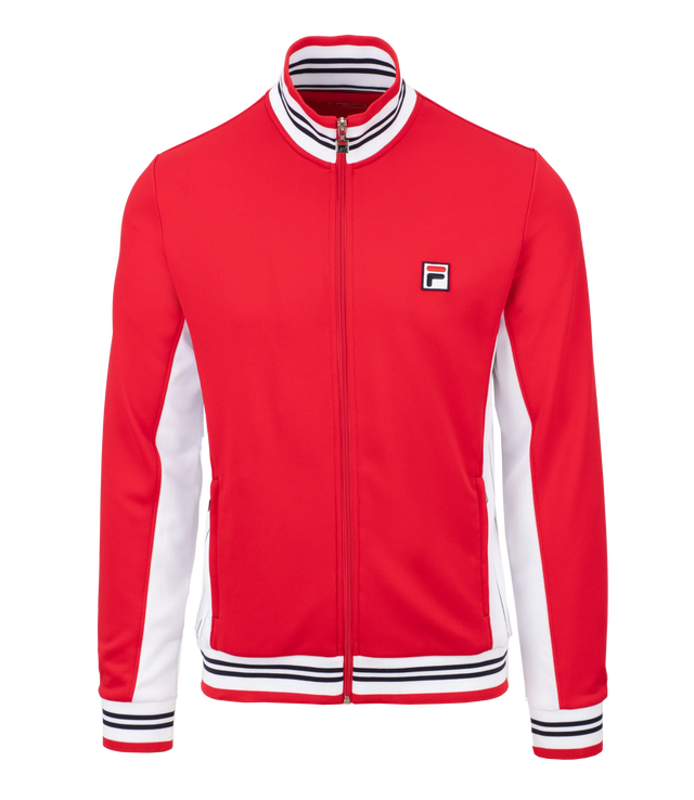Bluza tenisowa Fila Jacket Bjorn czerwono-biała