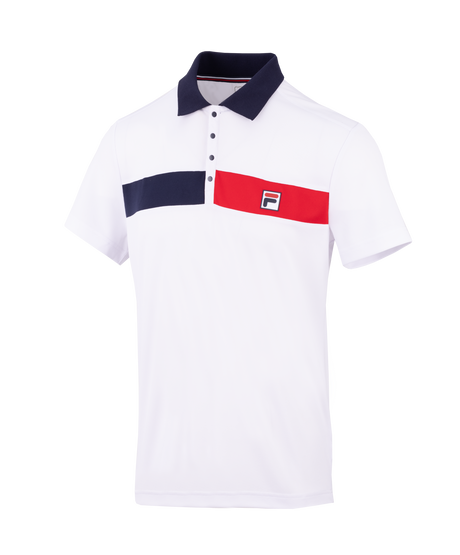 Koszulka tenisowa Fila Polo Jayden biała