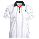 Koszulka tenisowa Fila Polo Stripes biała