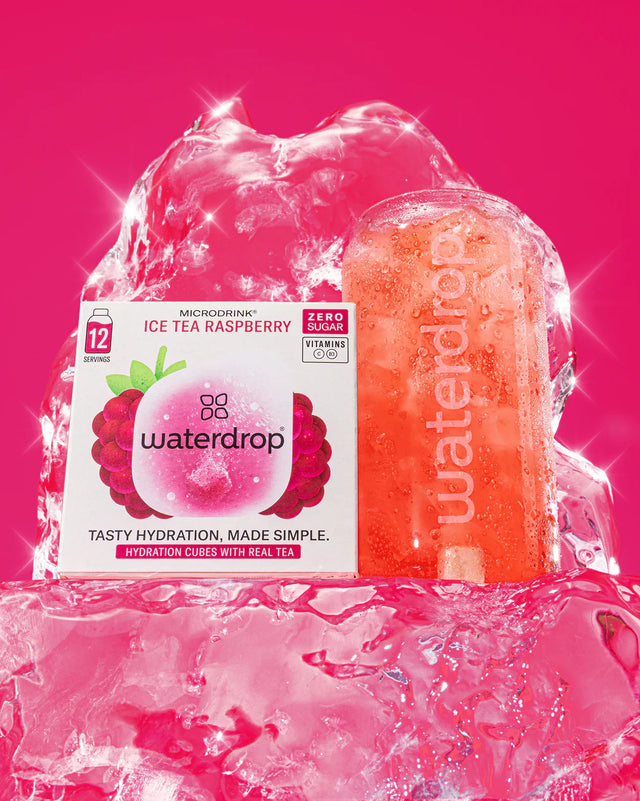 Elektrolity Waterdrop Microdrink o smaku ice tea malinowe x12