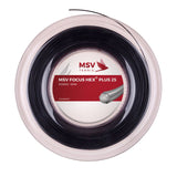 Naciąg tenisowy MSV Focus HEX Plus 25 czarny 12m ze szpuli