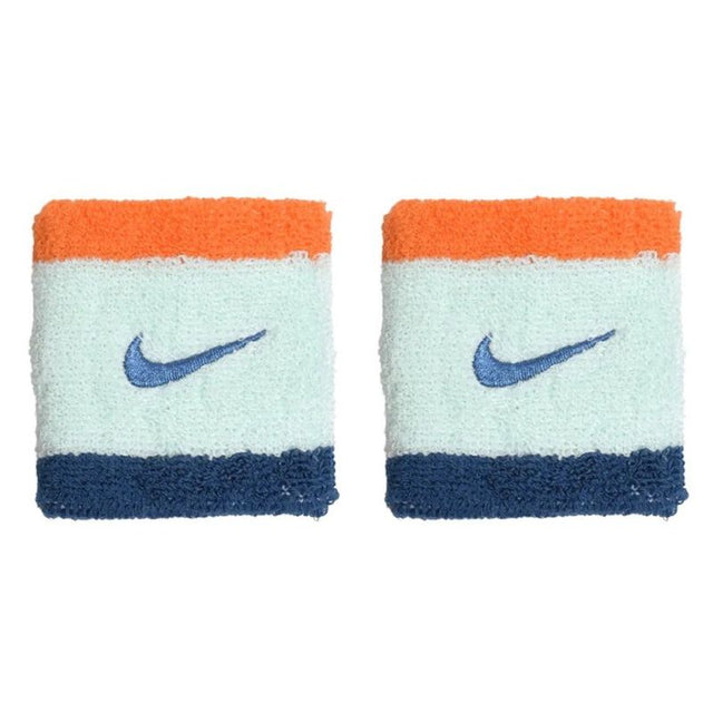 Frotki tenisowe Nike Swoosh Wristbands miętowo-pomarańczowe