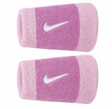 Frotki tenisowe Nike Swoosh Double-Wide pudrowy róż