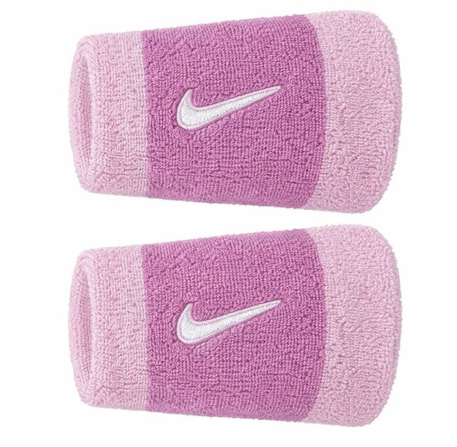 Frotki tenisowe Nike Swoosh Double-Wide pudrowy róż