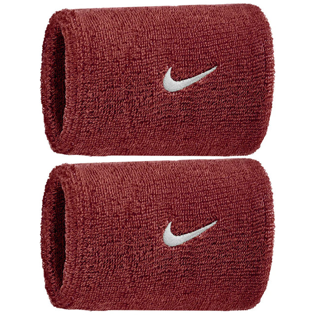 Frotki tenisowe Nike Swoosh Classic Wristbands bordowe