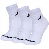 Skarpety tenisowe Babolat Quarter 3 PAIRS PACK - white/white
