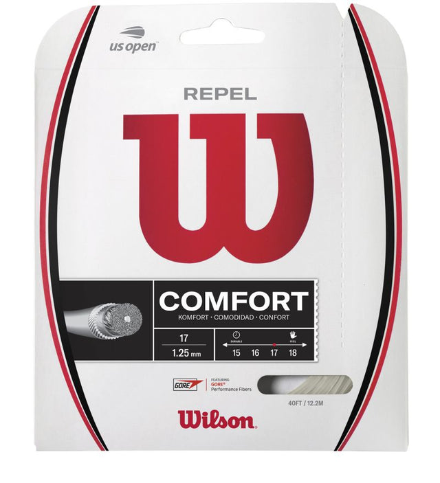 Naciąg tenisowy Wilson Repel (12, 2m) biały