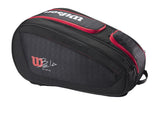 Torba do padla Wilson Bela V3 Padel czarno-czerwona