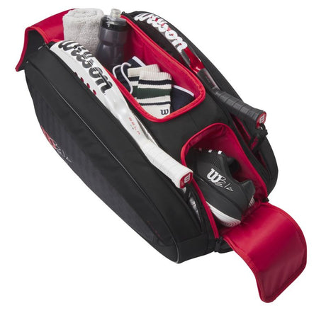 Torba do padla Wilson Bela V3 Padel czarno-czerwona