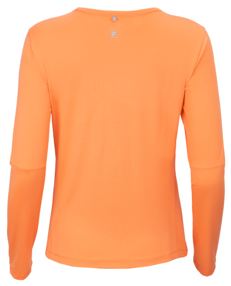 Koszulka tenisowa Fila Longsleeve Corina pomarańczowa