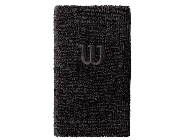Frotki tenisowe Wilson Extra Wide W Wirstband czarna