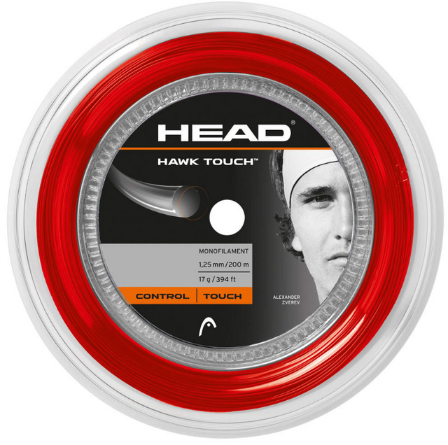 Naciąg tenisowy Head Hawk Touch 12m ze szpuli czerwony
