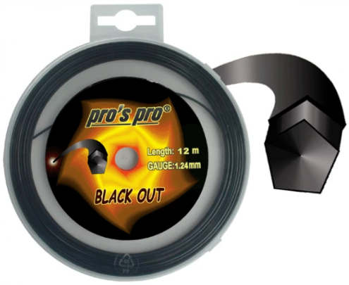 Naciąg tenisowy Pro's Pro Black Out 12m czarny